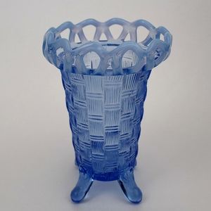 Fenton Glass Blue Opalescent Vase